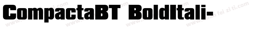 CompactaBT BoldItali字体转换